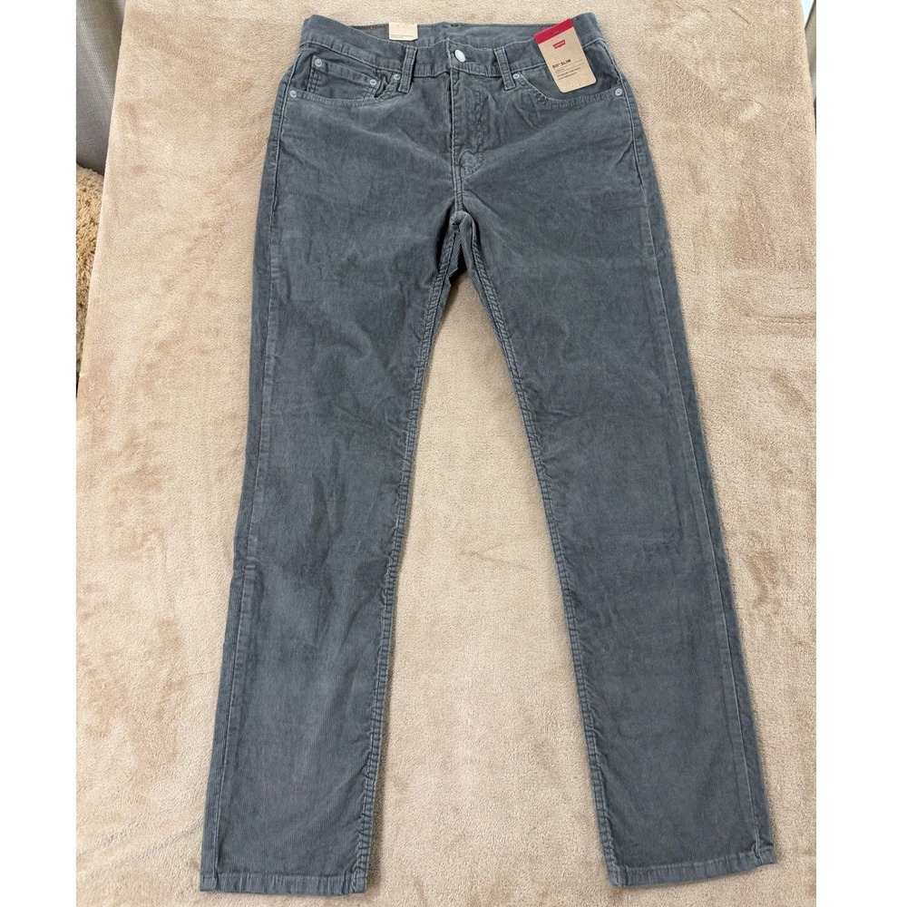 Levi's 511 Slim Fit Jeans Men 32x32 Gray Stretch Straight Leg NEW MSRP‎ $69.50